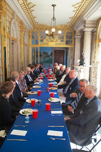 Lunch in the winter garden room at Anderson House