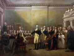 Washington resigns his commission